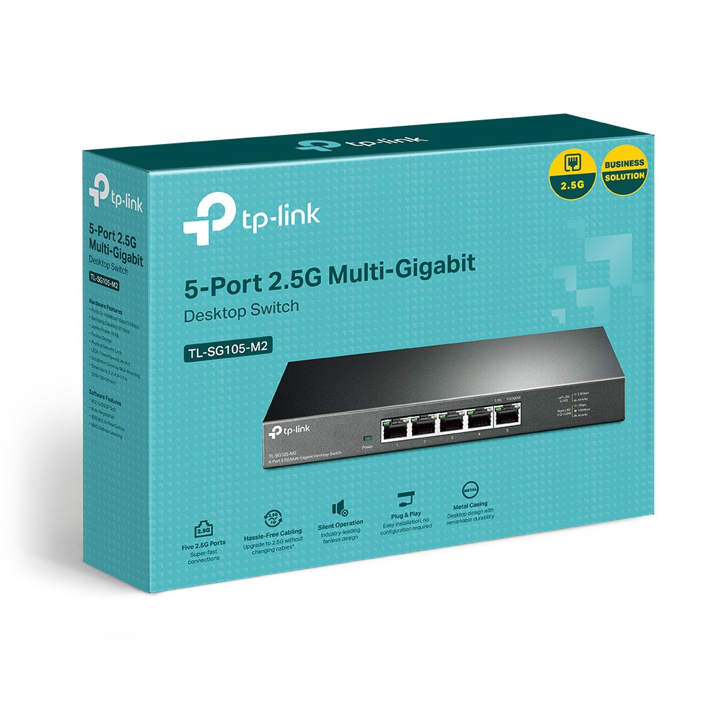 TP-LINK SWITCH DE ESCRITORIO 5 PTO 2.5 G/ TL-SG105-M2