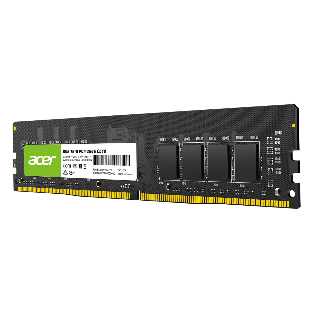 MEMORIA UDIMM DDR4 ACER UD100 8GB 2666MHZ CL19 (BL.9BWWA.221)