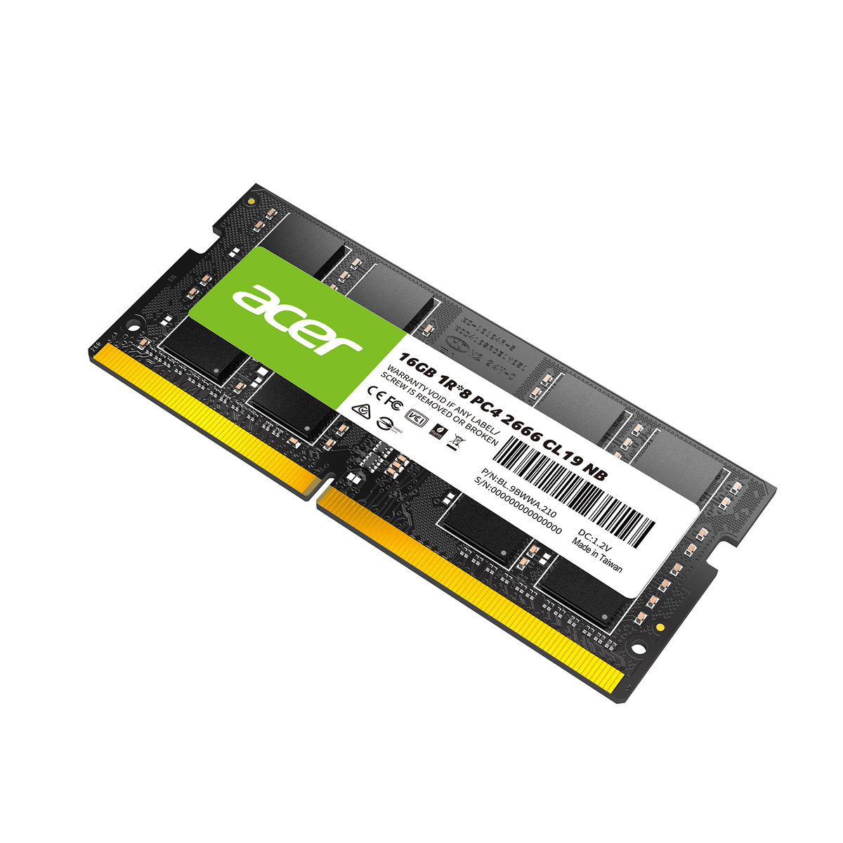 MEMORIA SODIMM DDR4 ACER SD100 16GB 2666MHZ CL19 (BL.9BWWA.210)