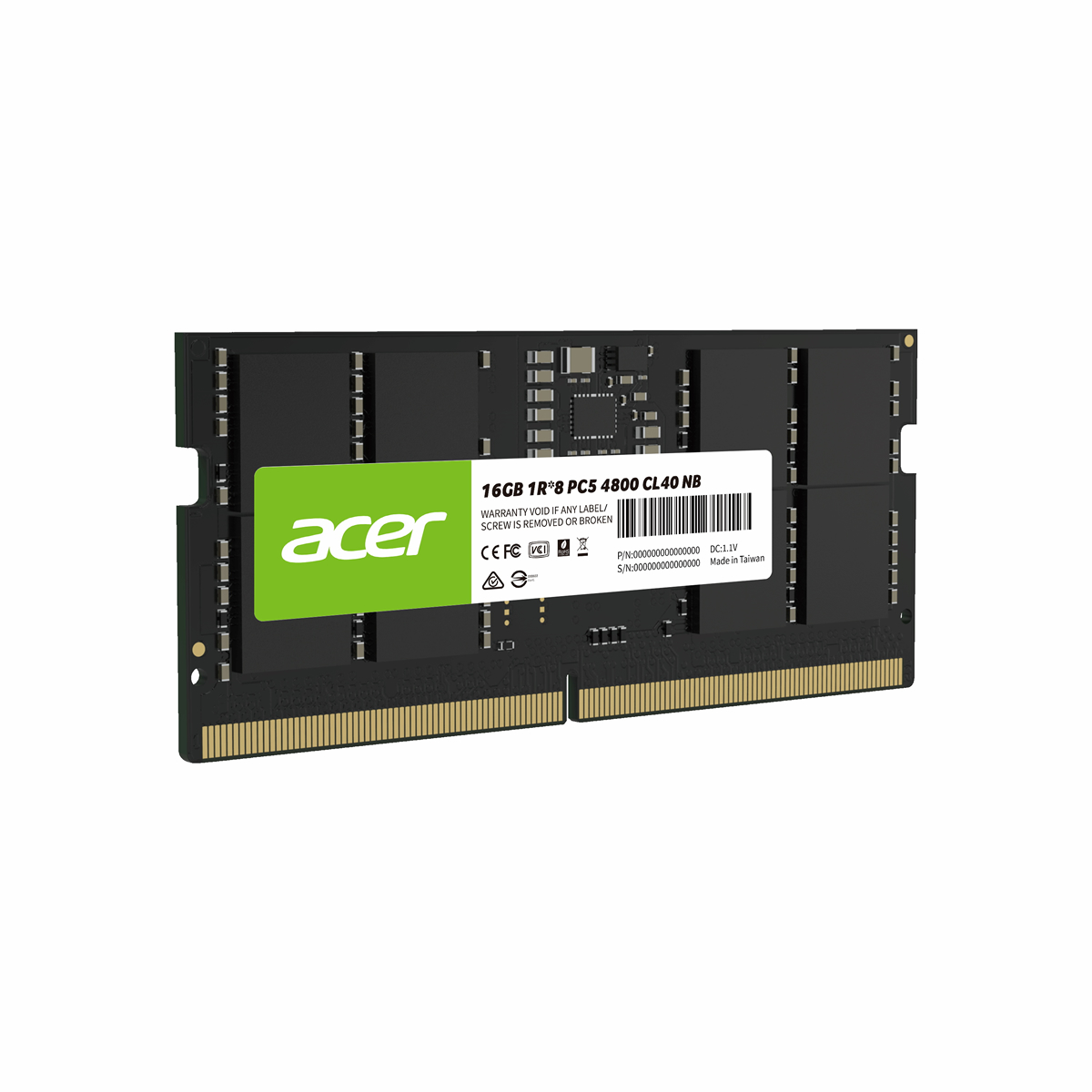 MEMORIA SODIMM DDR5 ACER SD200 16GB 4800MHZ CL40 (BL.9BWWA.412)