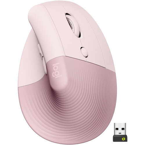 MOUSE LOGITECH LIFT VERTICAL OPT USB BOLT BT 4000DPI ROSE (910-006472)