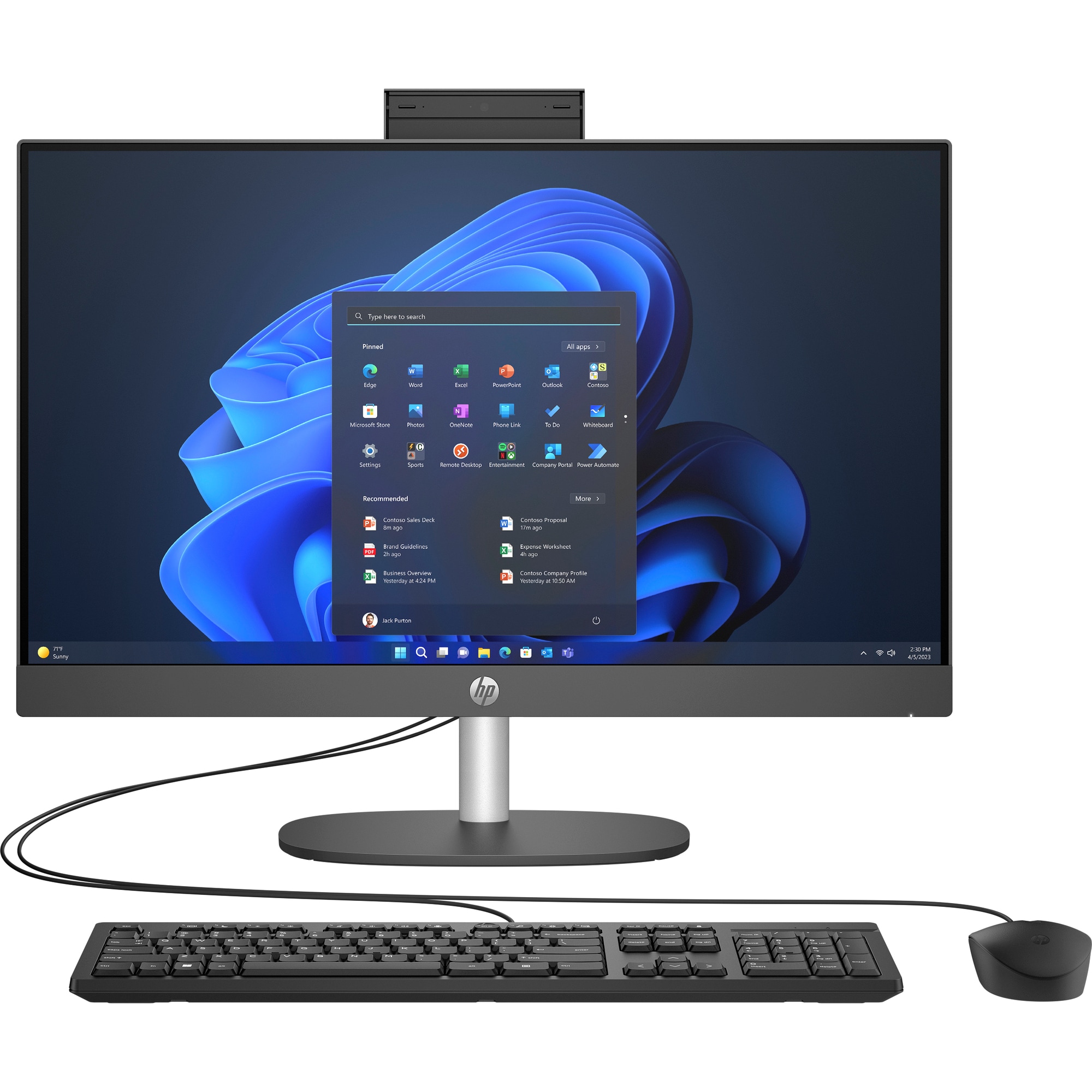 AIO HP 240 G10 23.8" i5-1335U 8GB 512GB INTEL IRIS X W11P 1YR (9P4K1LA)