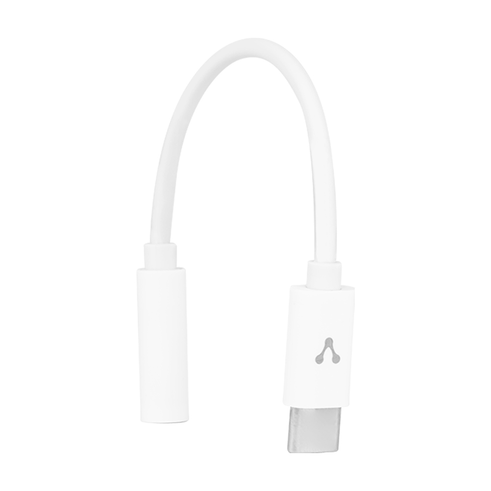 ADAPTADOR VORAGO USB TIPO C A 3.5 MM AUDIO OUT MIC IN BLANCO ADP-209