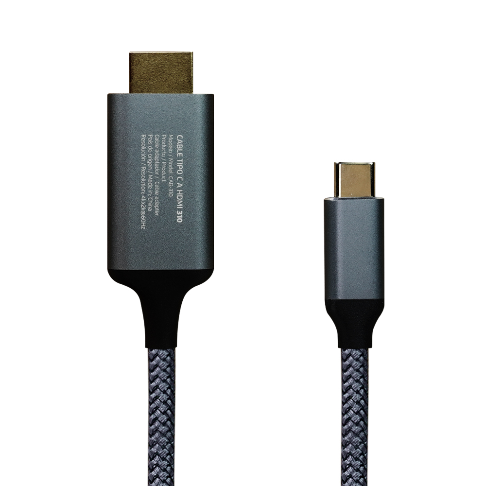 CABLE CONVERTIDOR VORAGO TIPO C A HDMI 4k 1.8 MT (REV. COMPATIBILIDAD) CAB-310