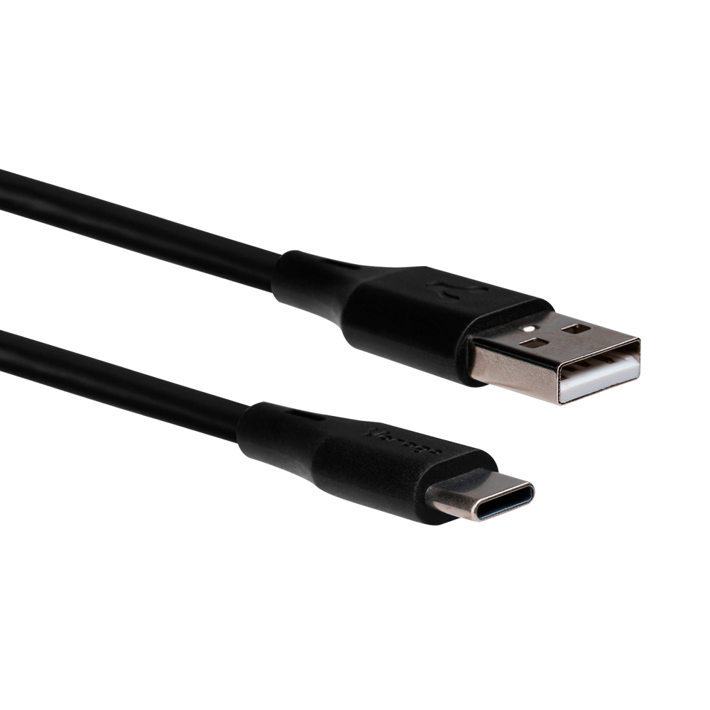 CABLE VORAGO USB-TIPO C 1 METRO CARGA RAPIDA NEGRO (CAB-C01B)