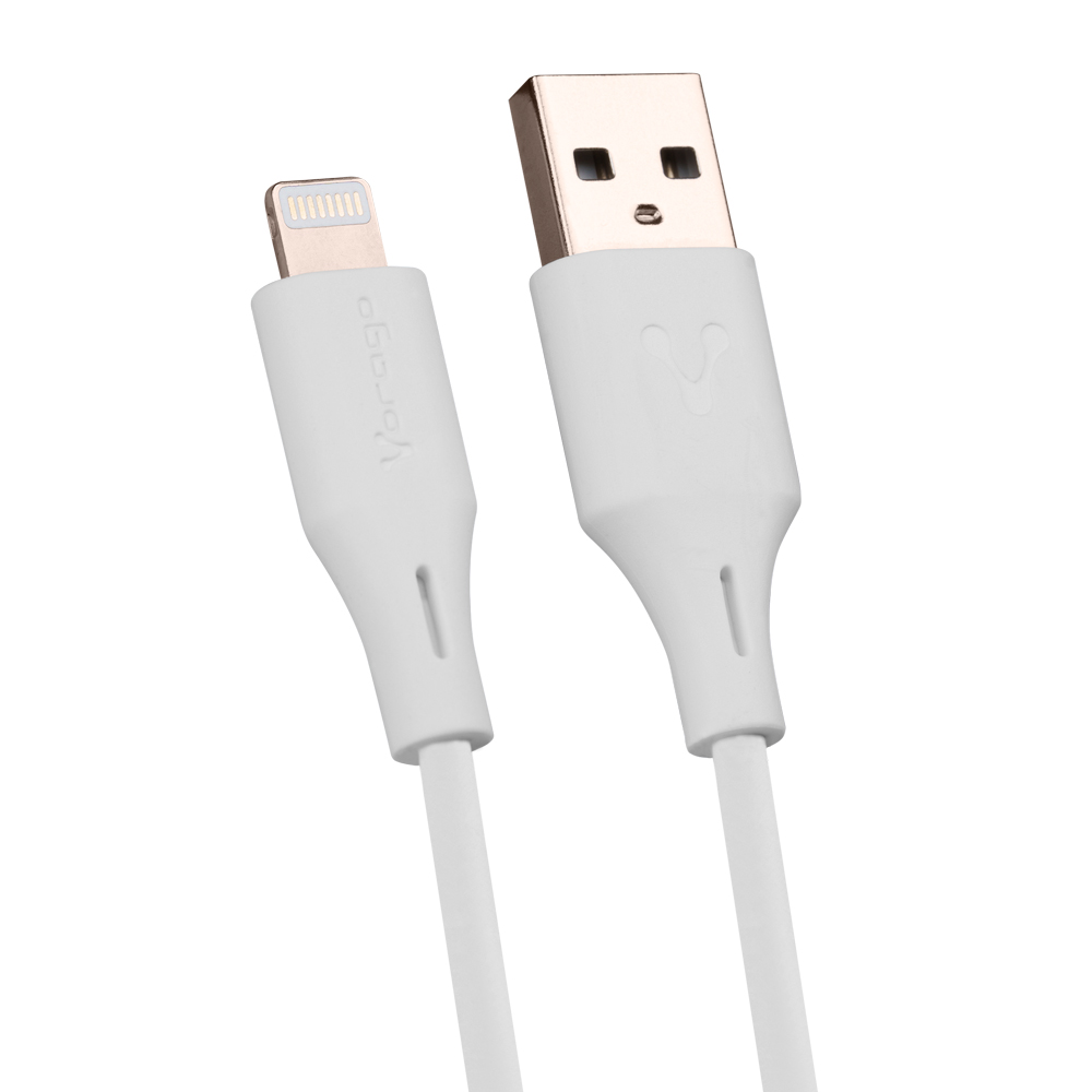 CABLE VORAGO USB-APPLE LIGHTNING 1 METRO BLANCO (CAB-L01W)