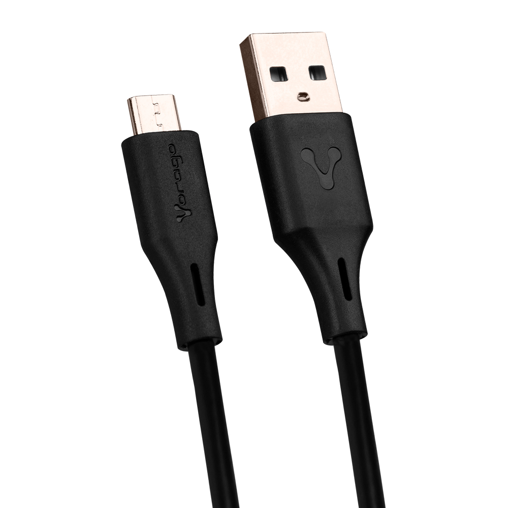 CABLE USB VORAGO USB - MICRO USB 1 METRO NEGRO (CAB-M01B)