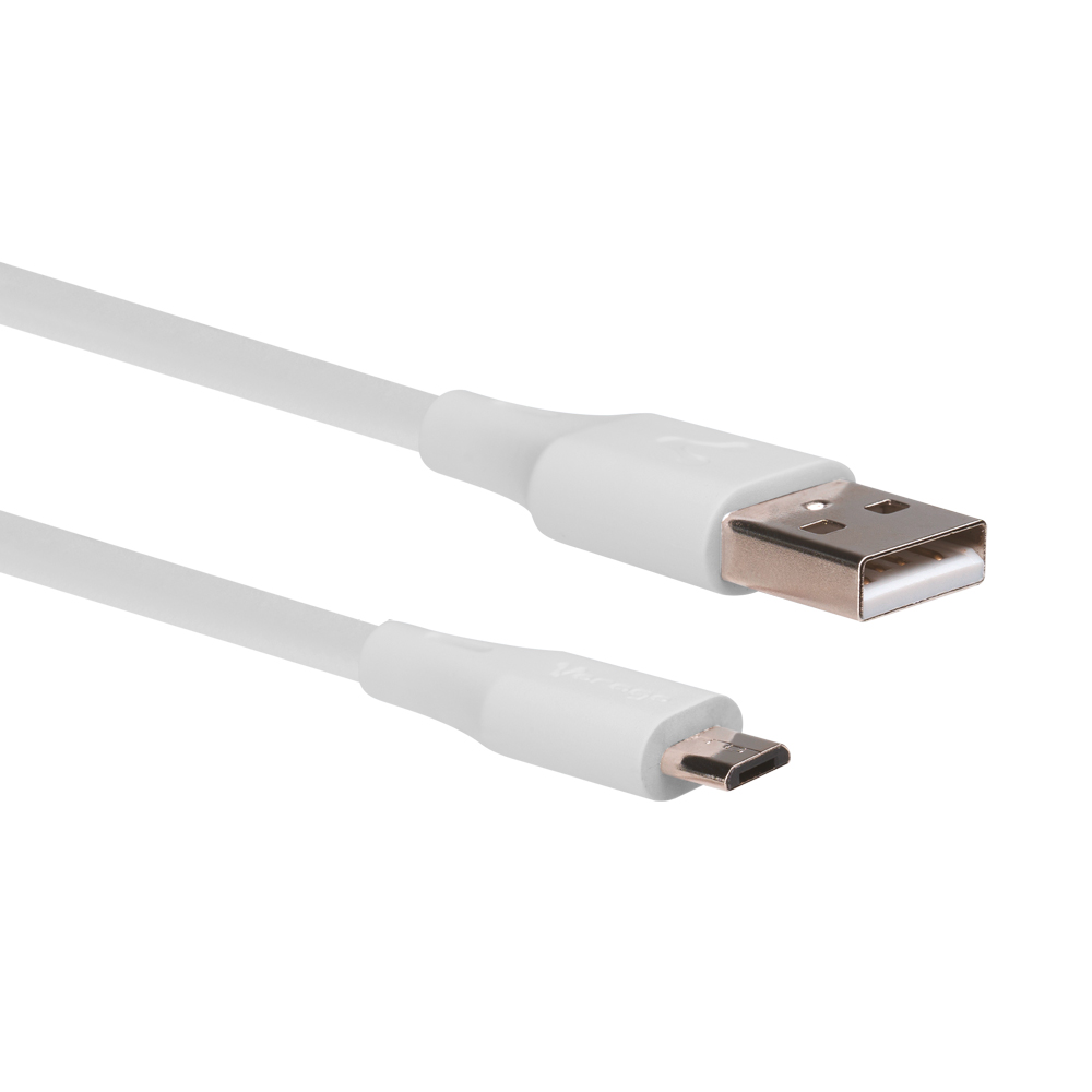 CABLE USB VORAGO USB- MICRO USB 1 METRO BLANCO (CAB-M01W)