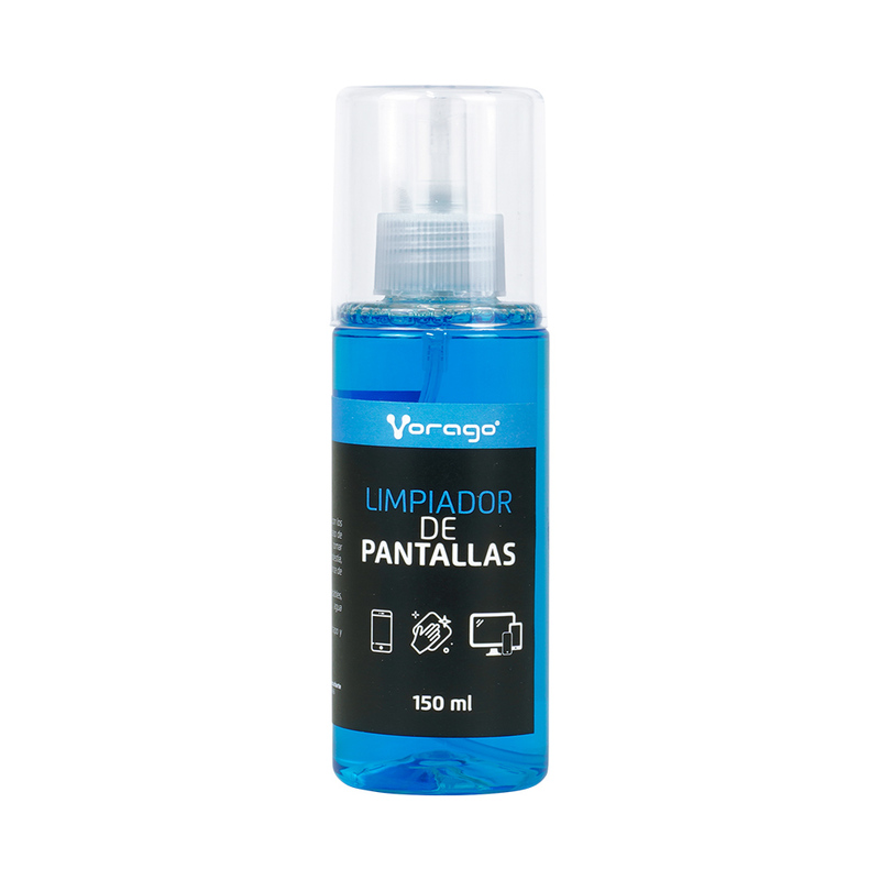 LIMPIADOR DE PANTALLAS VORAGO 150ML CON FRANELA MICROFIBRA CLN-109