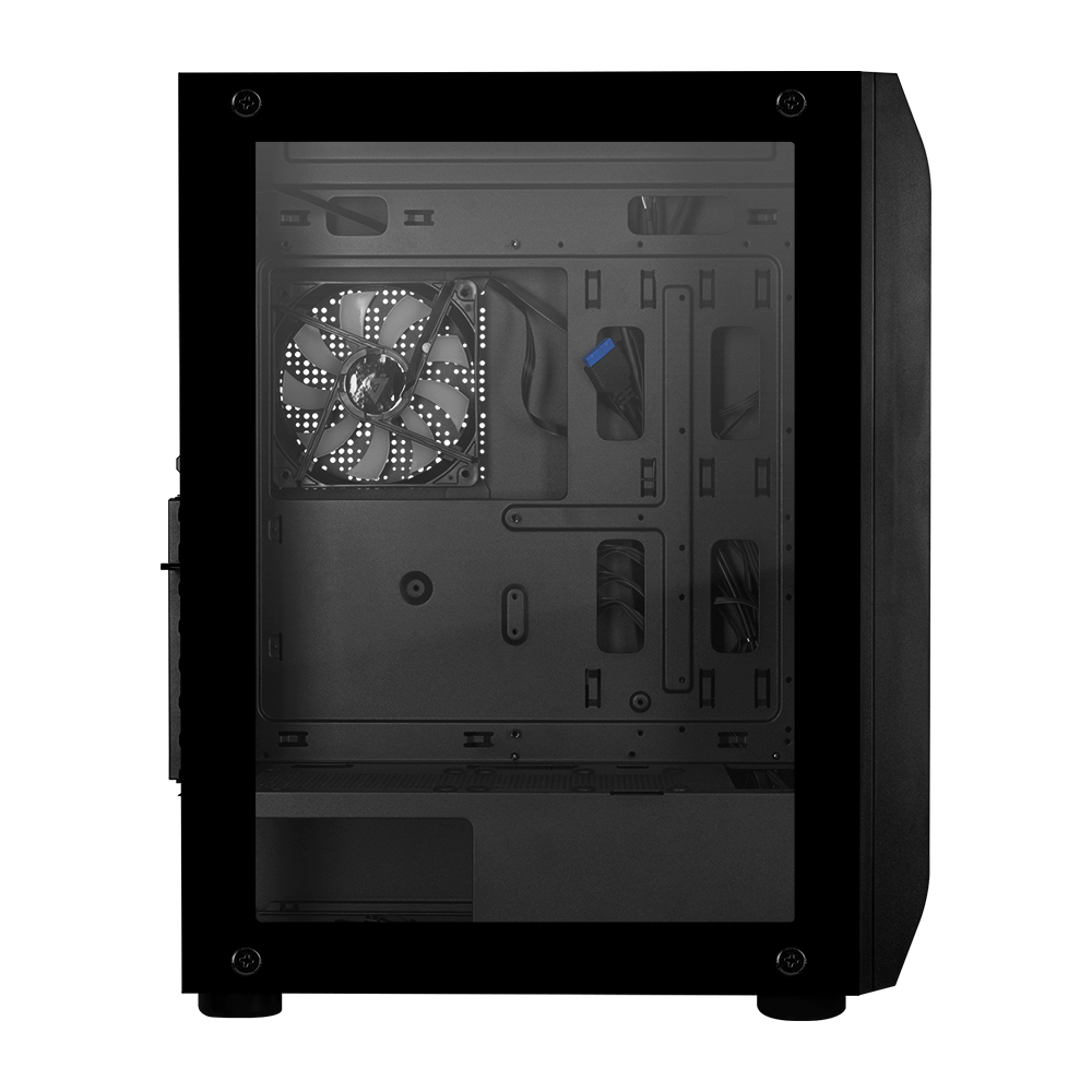 GABINETE GAME FACTOR ATX-E 2 USB 3.2, 1x USB C, 5 VEN ARGB CTEMP NEGRO (CSG400)