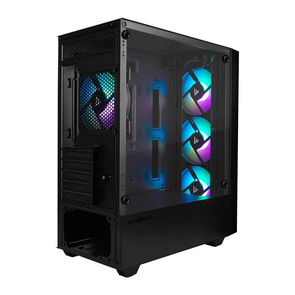 GABINETE GAME FACTOR MATX, USB 3.0, 4 VENT 120MM ARGB S/FTE CSG503