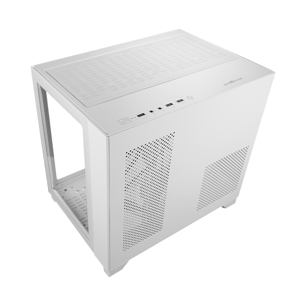 GABINETE GAME FACTOR MATX FISHTANK DOBLE CRISTAL USB 3.0 S/FTE BLANCO CSG570-WH