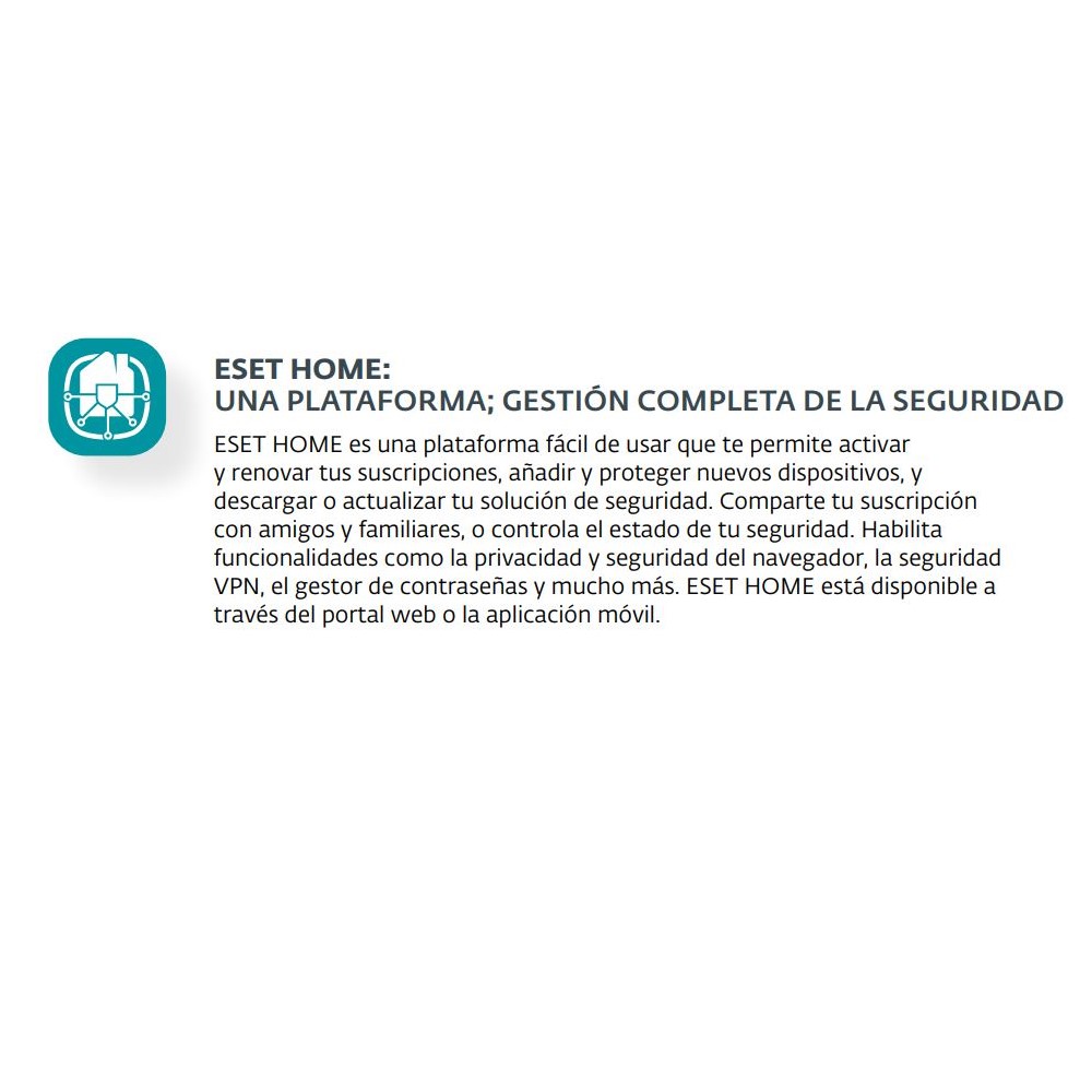 HOME SECURITY ESSENTIAL 10 LIC 1 AÑO ESET EHSE101