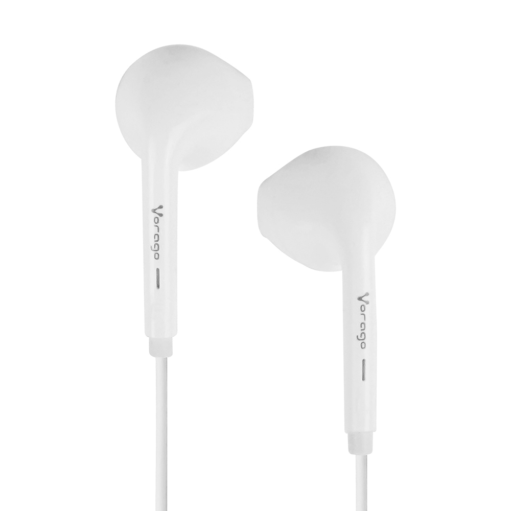 AUDIFONO VORAGO MANOS LIBRES 3.5MM CTRL VOL. Y MICROF BLANCO EP-201-V2-WH