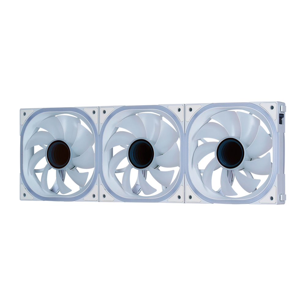 KIT VENTILADORES MODULAR GAME FACTOR 3X120MM 58CFM RGB BLANCO FKG500-W