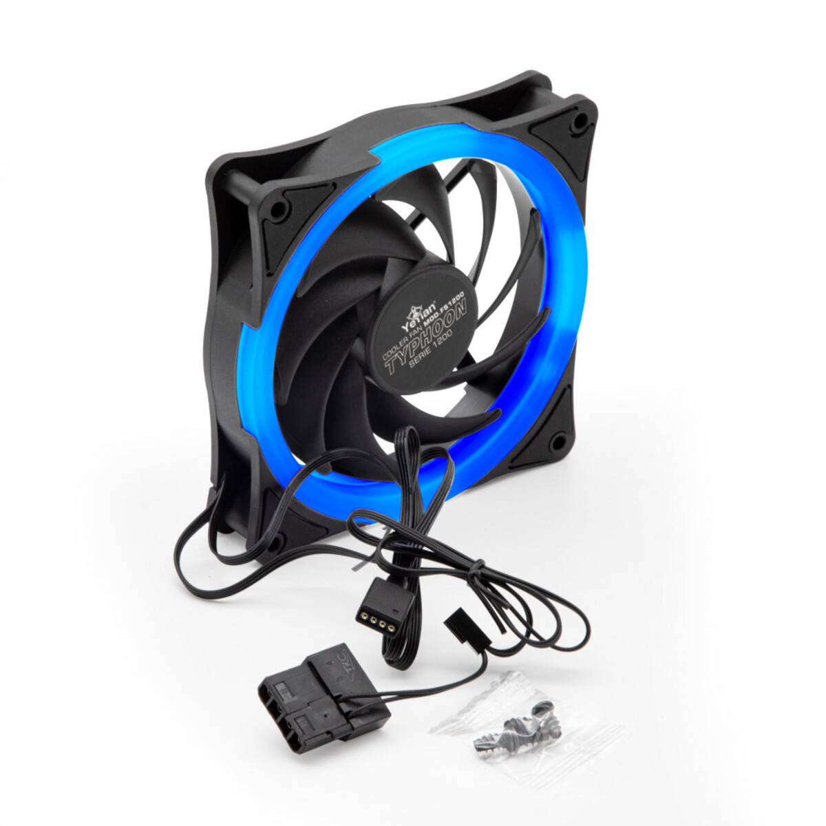 (ED) VENTILADOR RGB YEYIAN FS1200 TYPHOON SERIE 1200 RGB 120MM P/GABINETE