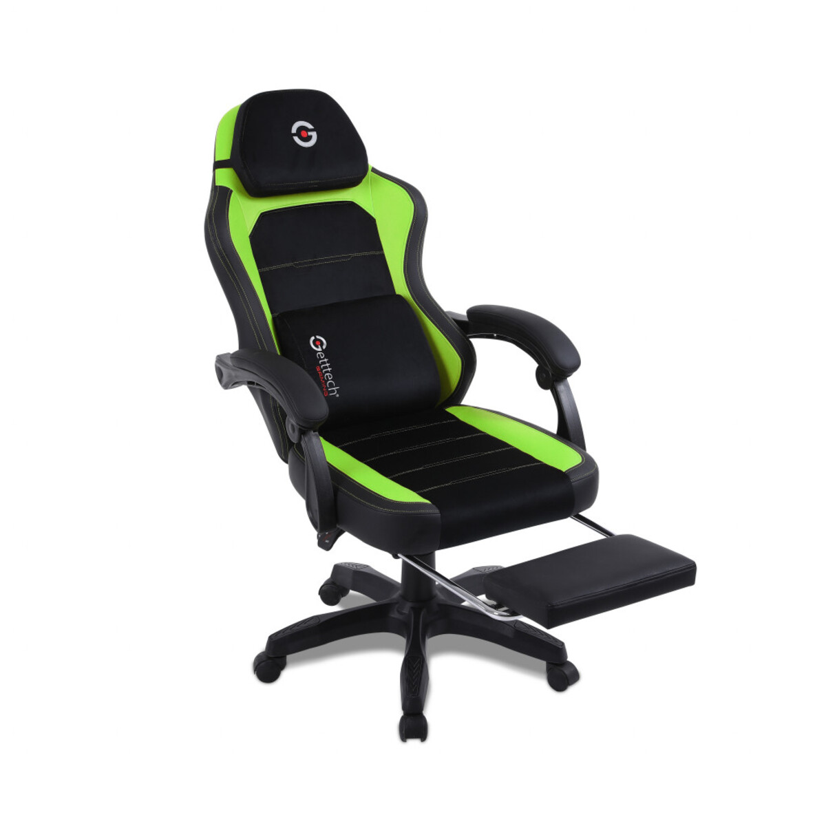 GAR-GAOPY-G2-GR Getttech Gaming Gaming Chair Green & Black