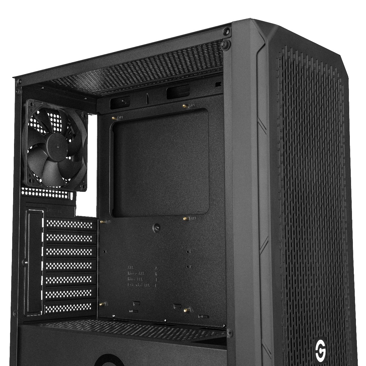 Getttech Gaming PC Case with Mesh Front Panel - SKU: GCM-ASGX1-01BK