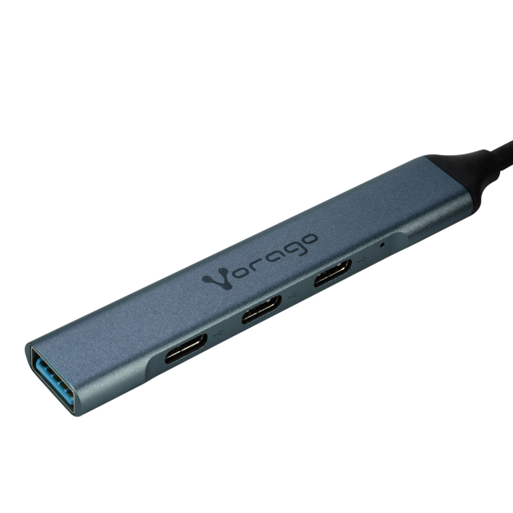 CONCENTRADOR HUB VORAGO SLIM/3 TIPOC+1 USB3.0/ADAPTADOR C Y USB (HU-205)