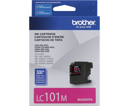 CARTUCHO BROTHER LC101M MAGENTA RENDIMIENTO DE 300 PAG PARA J870 LC101M