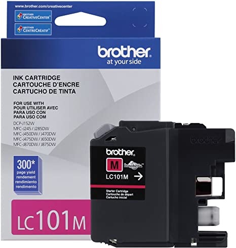 CARTUCHO BROTHER LC101M MAGENTA RENDIMIENTO DE 300 PAG PARA J870 LC101M