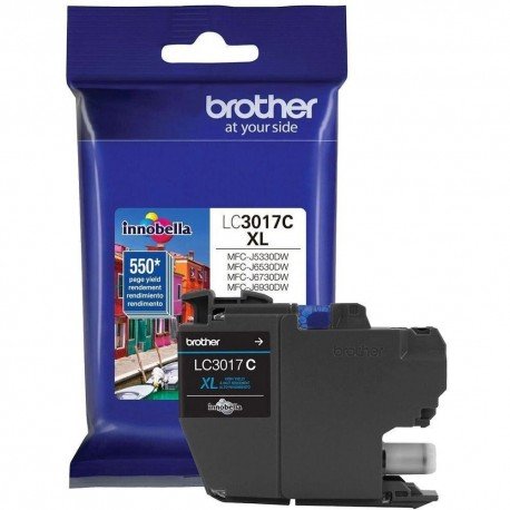 CARTUCHO BROTHER LC3017C CYAN 550 PAGINAS PARA MFCJ5330DW MFCJ6930DW MFC LC3017C