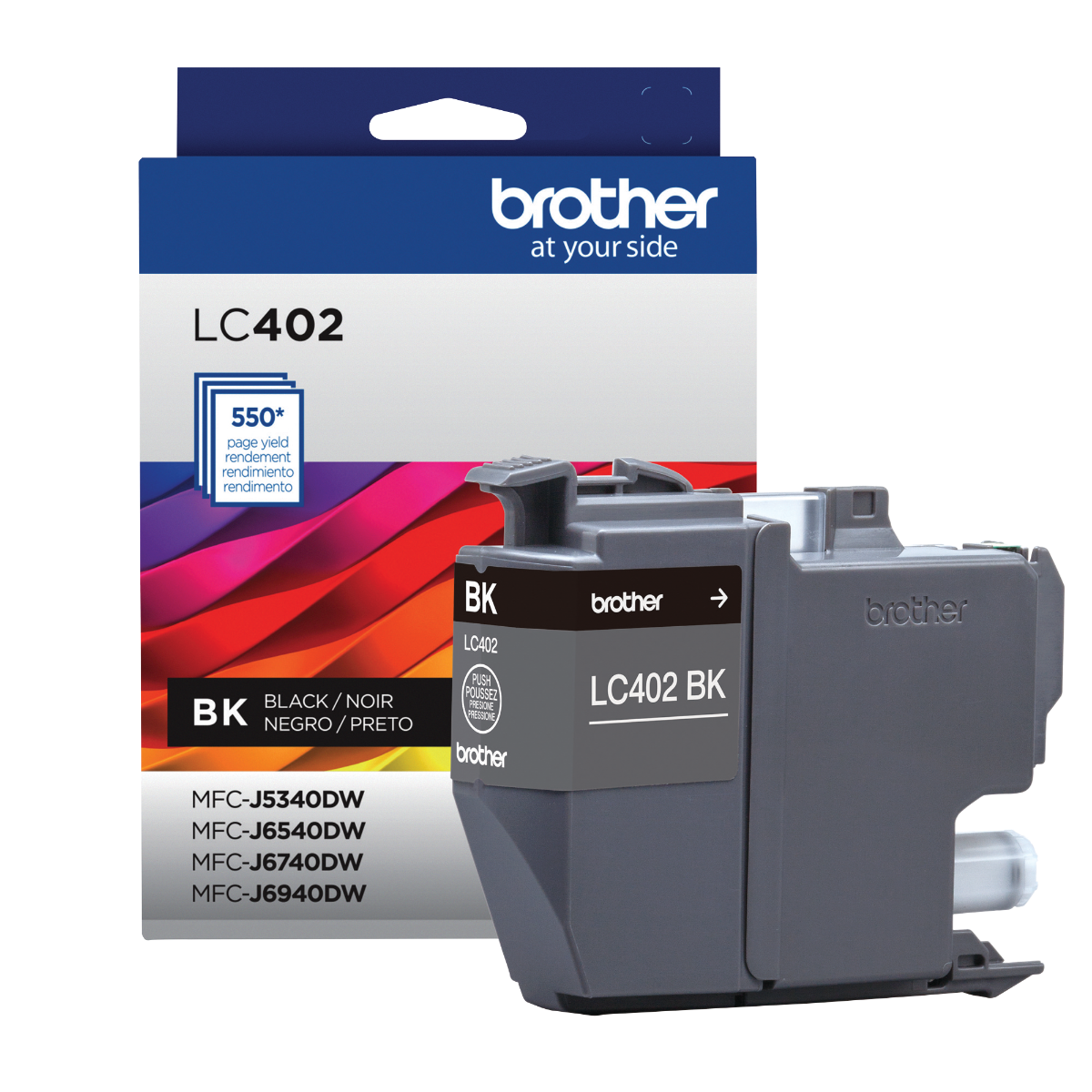 CARTUCHO BROTHER LC402BKS NEGRO 550 PAG PARA MFCJ6940DW LC402BKS