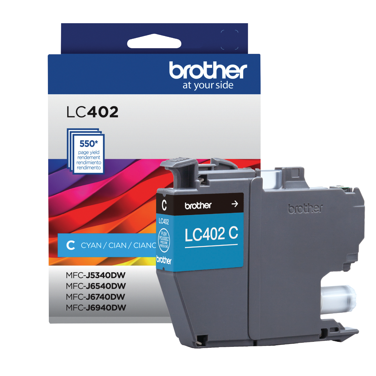 CARTUCHO BROTHER LC402CS CYAN 550 PAG PARA MFCJ6940DW LC402CS