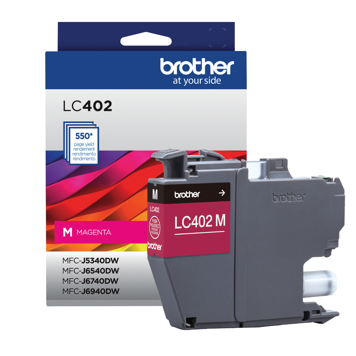 CARTUCHO BROTHER LC402MS MAGENTA 550 PAG PARA MFCJ6940DW LC402MS