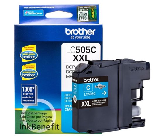 CARTUCHO BROTHER LC505C CYAN 1300 PAG APROX ALTO RENDIMIENTO LC505C