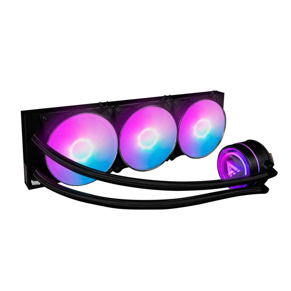 ENFRIAMIENTO LIQUIDO GAME FACTOR 360mm, RGB, 3X120mm, NEGRO LQG700-BK