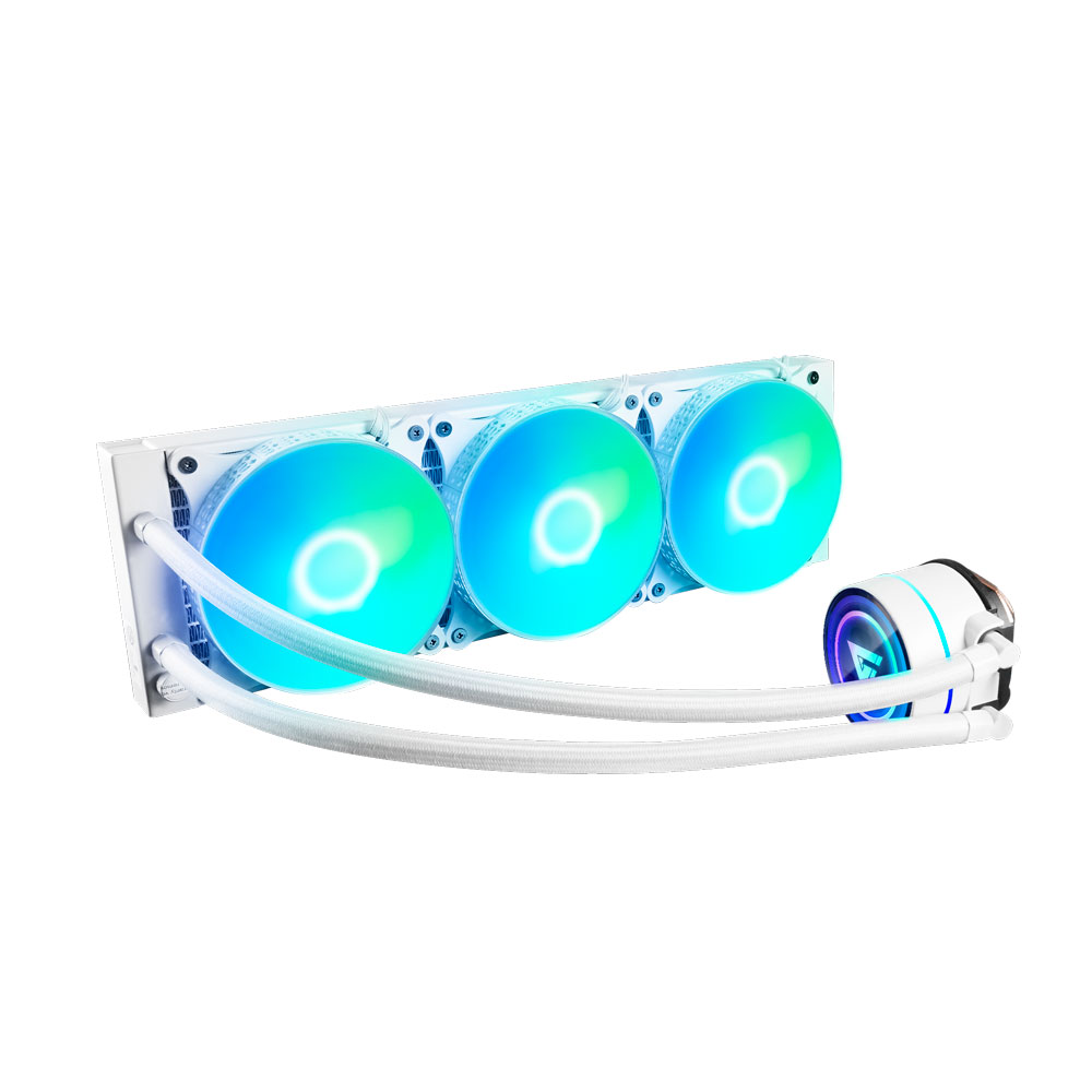 ENFRIAMIENTO LIQUIDO GAME FACTOR 360mm, RGB, 3X120mm, BLANCO LQG700-WH