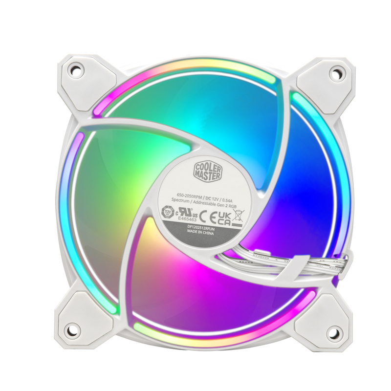 VENTILADOR COOLER MASTER MASTERFAN MF120 HALO 3 EN 1 BLANCO