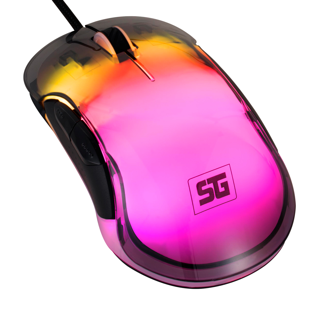 MOUSE START THE GAME ALAMBRICO RGB NEON 7,200 DPI TRANSPARENTE (MO-505)