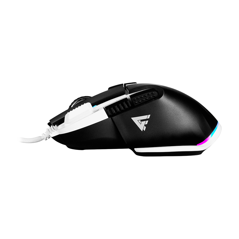 MOUSE GAME FACTOR LASER, PIXART 3370, 19K DPI, 6+1 BOTONES RGB MOG602-BK