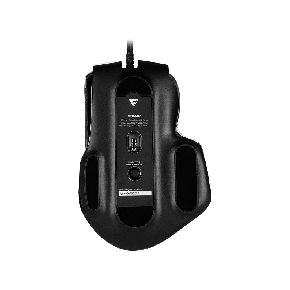 MOUSE GAME FACTOR LASER, PIXART 3370, 19K DPI, 6+1 BOTONES RGB MOG602-WH