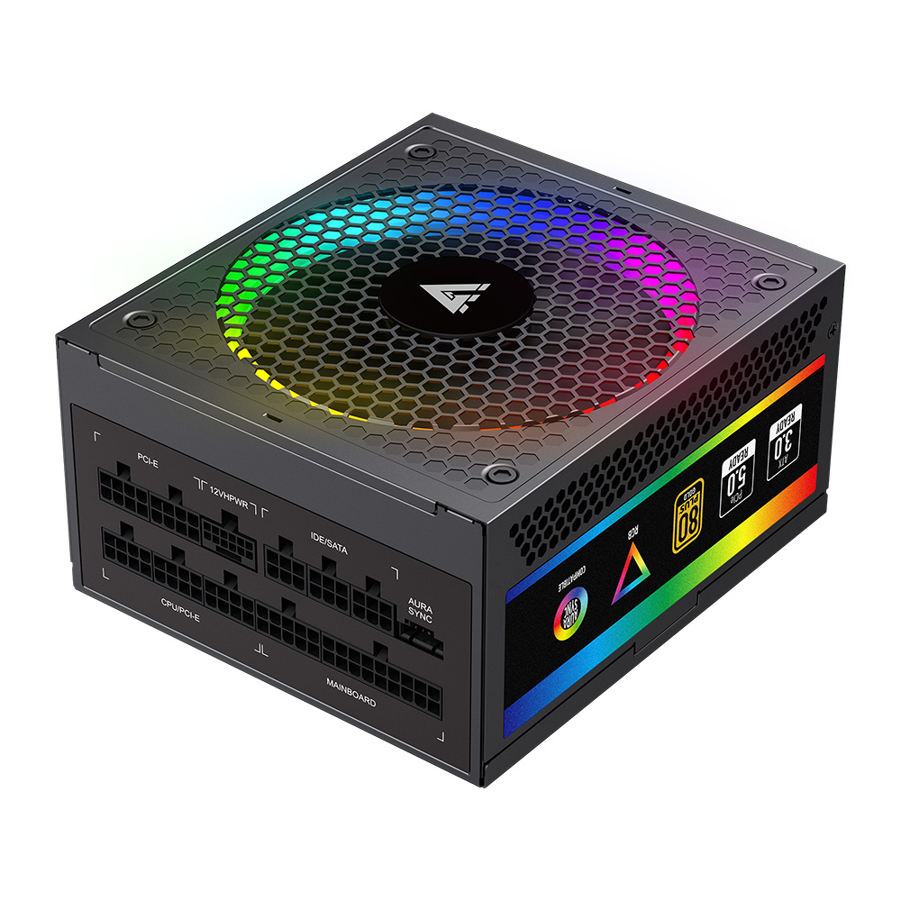 FUENTE DE PODER GAME FACTOR FULL MOD RGB 1050W 80P GOLD 12VHPW 600W PS (PSG1050)