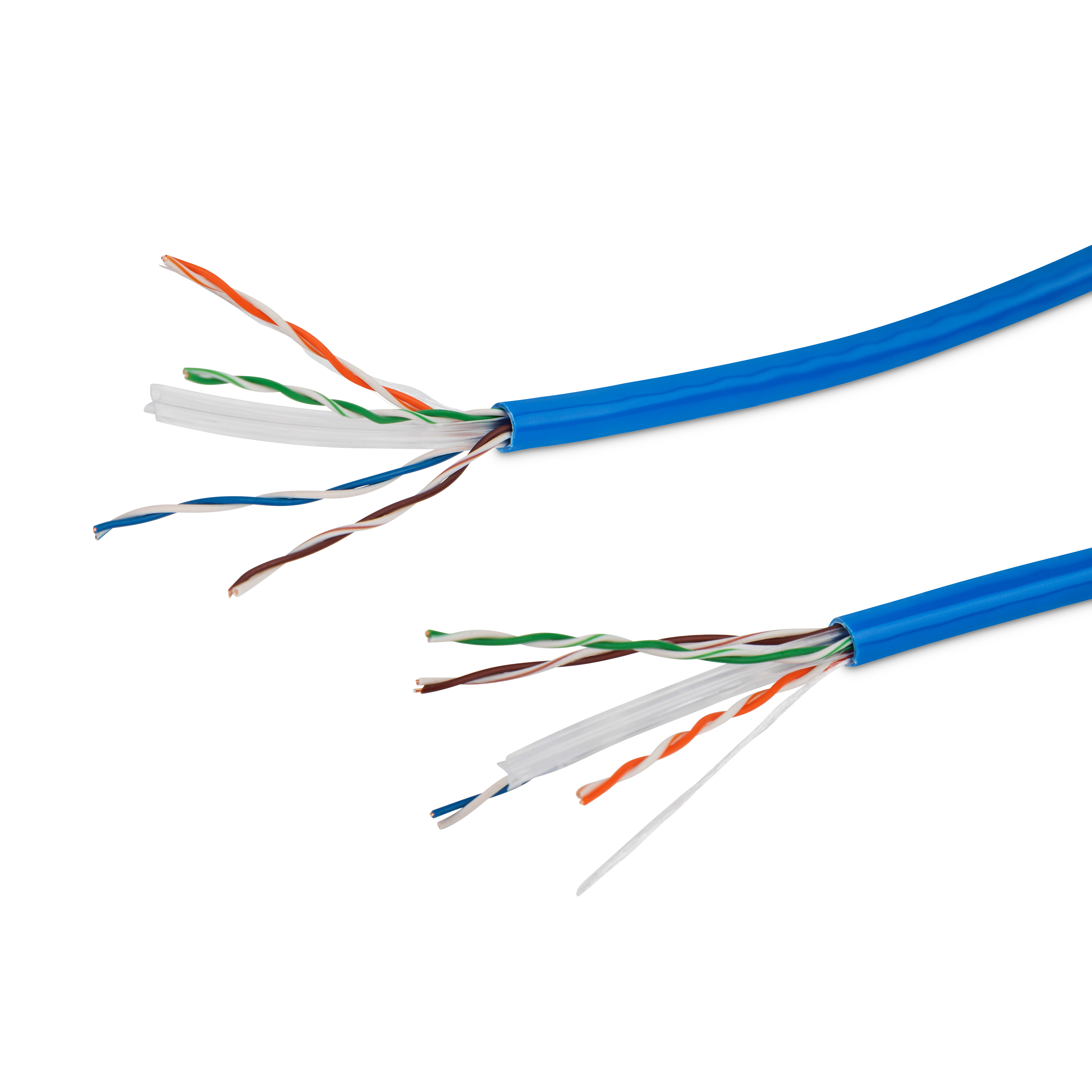 BOBINA QIAN 100MTS /UTP CAT6 / INTERIOR/ AZUL/ 23 AWG / QHR-CAT6-10