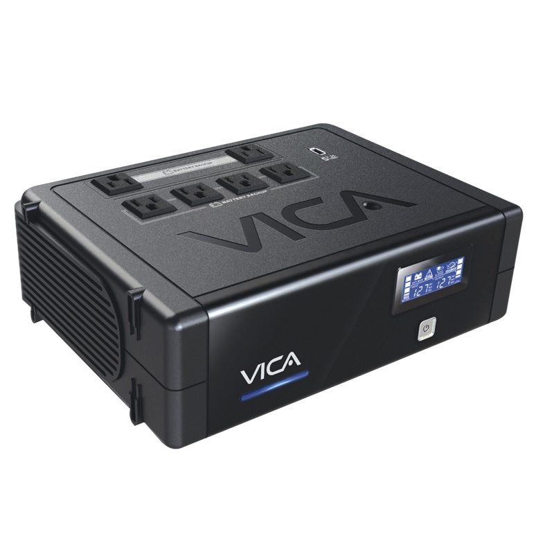 NO BREAK/UPS VICA 700VA/400W 6TOMAS, 1 PUERTO USB PANTALLA LCD (REV 700)