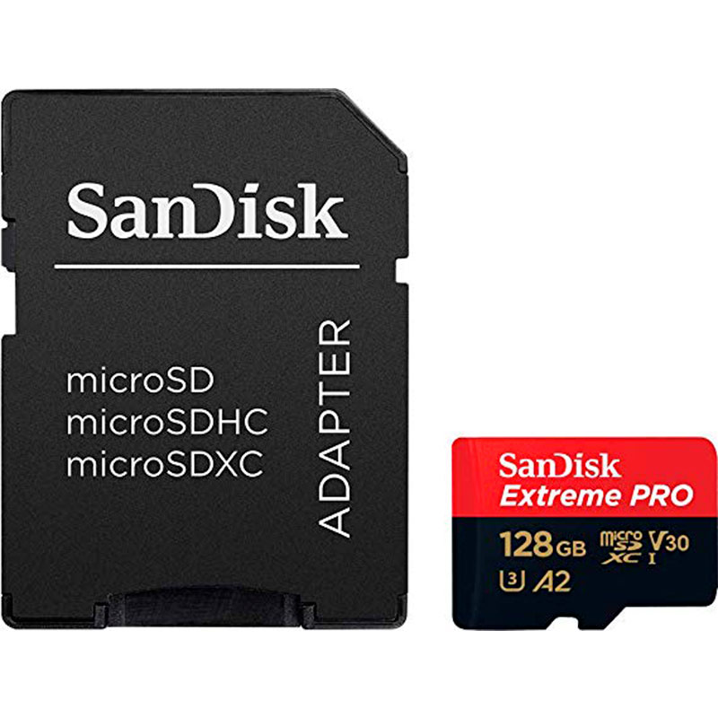 MEMORIA SANDISK MICRO SD EXTREME PRO 128GB V30 A2 (SDSQXCD-128G-GN6MA)