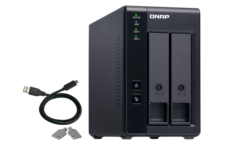 QNAP GABINETE DE 2 BAHIAS 3,5"SATA HDD USB 3.1 GEN2 10 GBPS(TR-002-US)