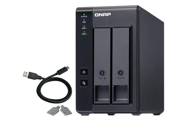 QNAP GABINETE DE 2 BAHIAS 3,5"SATA HDD USB 3.1 GEN2 10 GBPS(TR-002-US)