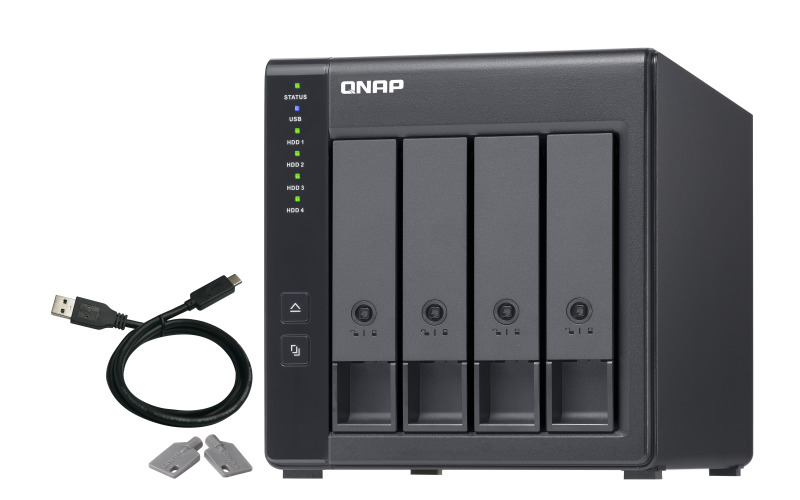 QNAP GABINETE 4 BAHIAS RAID/DAS DEHARDWAREUSB3.0TIPOC 5GBPS(TR-004-US)