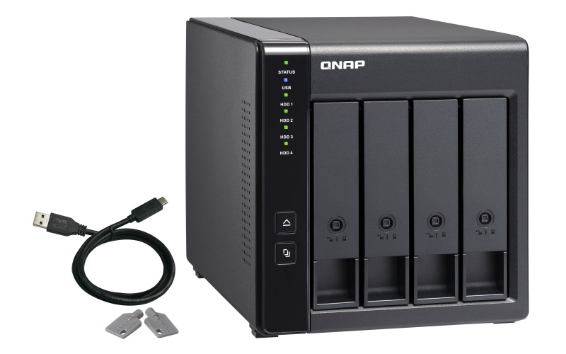 QNAP GABINETE 4 BAHIAS RAID/DAS DEHARDWAREUSB3.0TIPOC 5GBPS(TR-004-US)