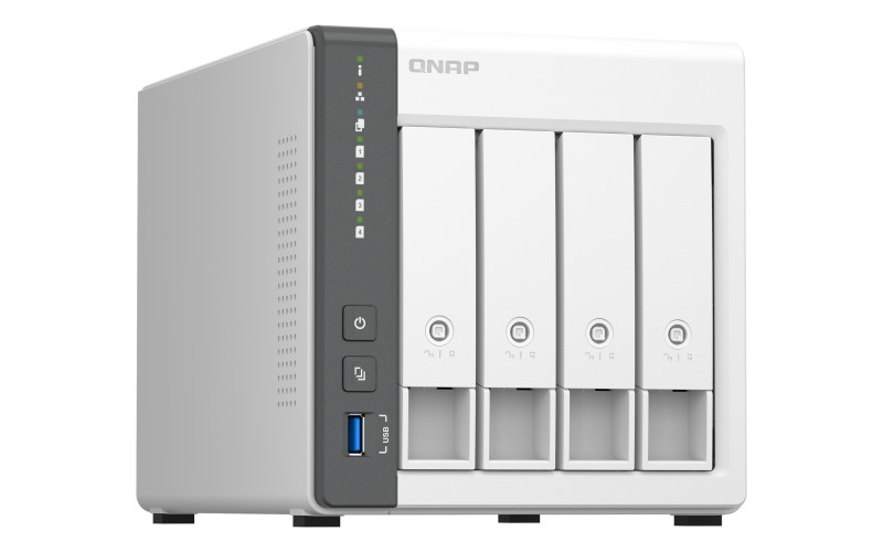 QNAP NAS 4 BAHIAS PARA RESPALDO, USO COMPARTIDO DE DATOS(TS-433-4G-US)