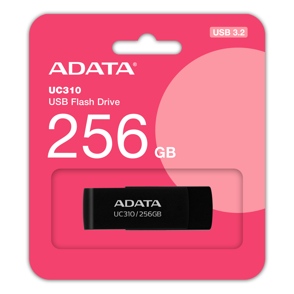 MEMORIA FLASH ADATA UC310 256GB USB 3.2 NEGRO (UC310-256G-RBK)