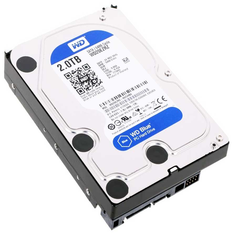 (REPARADO) DISCO DURO INTERNO WD 2TB 3.5 WD20EZRZ 64MB SATA3 5400RPM BLUE BULK