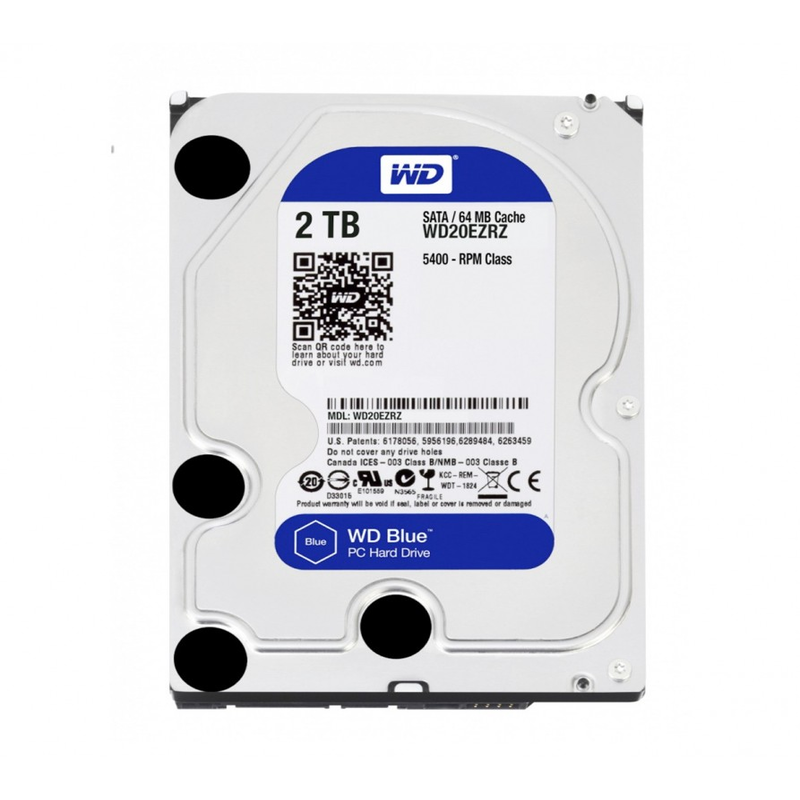 (REPARADO) DISCO DURO INTERNO WD 2TB 3.5 WD20EZRZ 64MB SATA3 5400RPM BLUE BULK