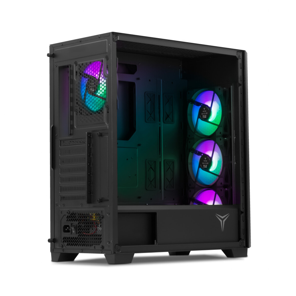 Yeyian Gaming PC Case Mid-Tower Phoenix with Tempered Glass - SKU: YCM-APPHO-01