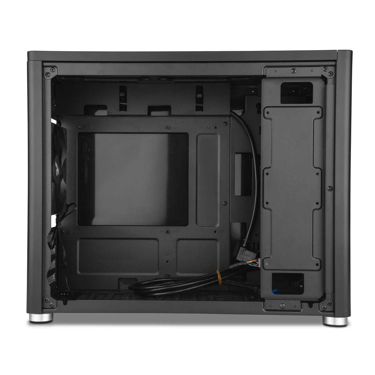 (ED)GABINETE YEYIAN HUSSAR YCM-ATXAW-01 MICRO ATX/1 VENT/LAT CRIST TEMPL